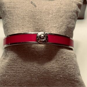 Henri Bendel Pink and Silver Bangle Bracelet